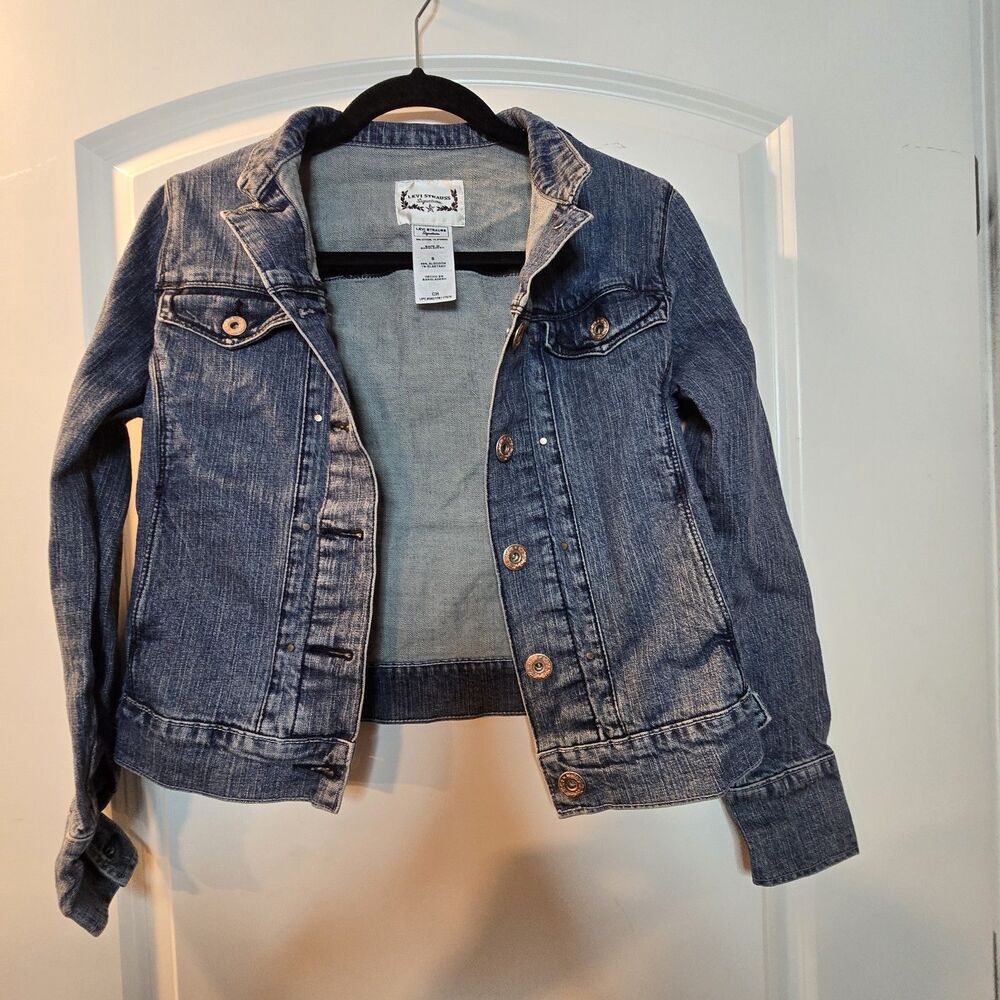 Levi Strauss Signature Denim Jean Jacket Women Sz Small Trucker